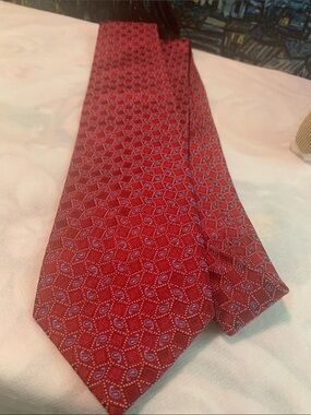 Jos. A. Bank Red Paisley Geometric Silk Tie